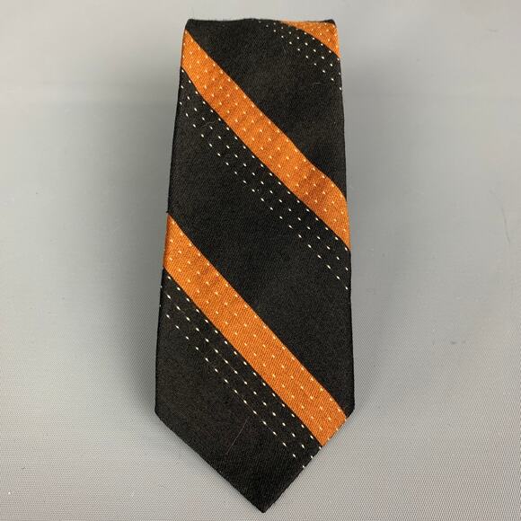 VINTAGE Black Silk Tie - Picture 1 of 2